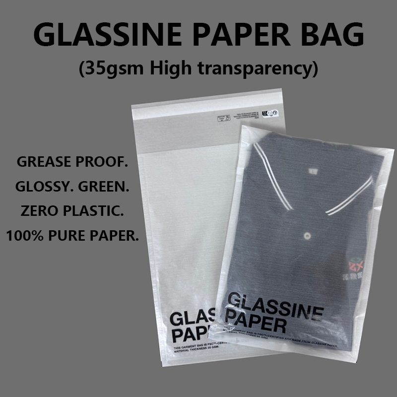 Tilpassede glassin-papirposer med høy gjennomsiktighet hjelper merker med overgangen til plastfri emballasje