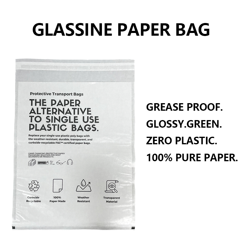Tilpasset Glassine Paper Bag Produsent | Plastfri gjennomsiktig emballasje