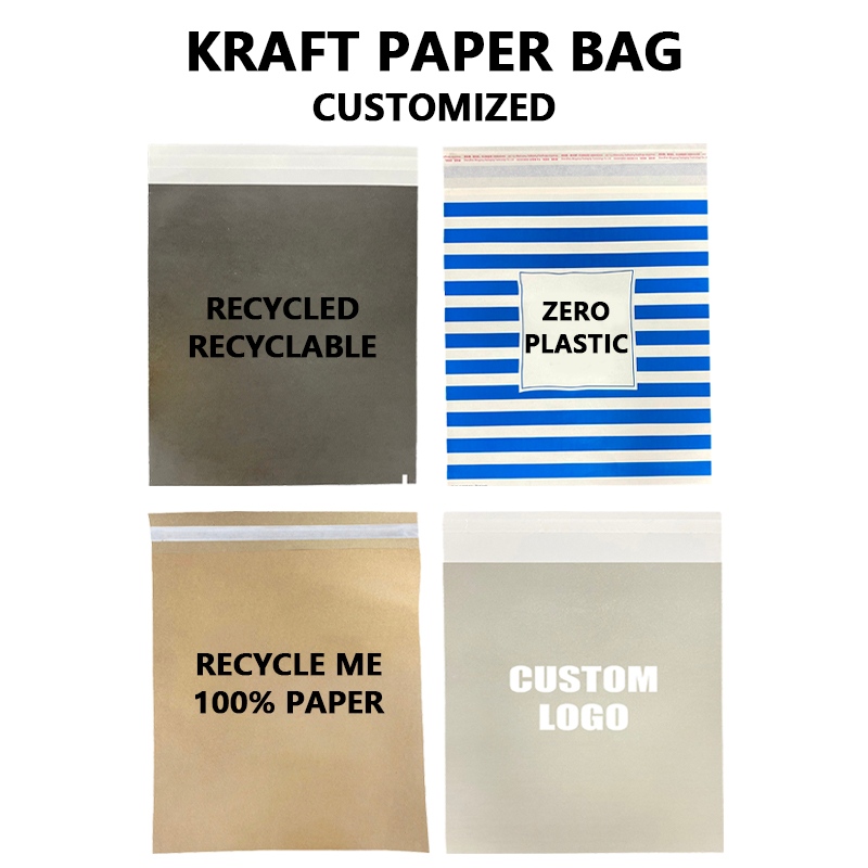 Egendefinert resirkulerbar kraftpapirpose