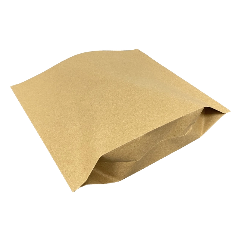 Kraft papirpose med flat munn