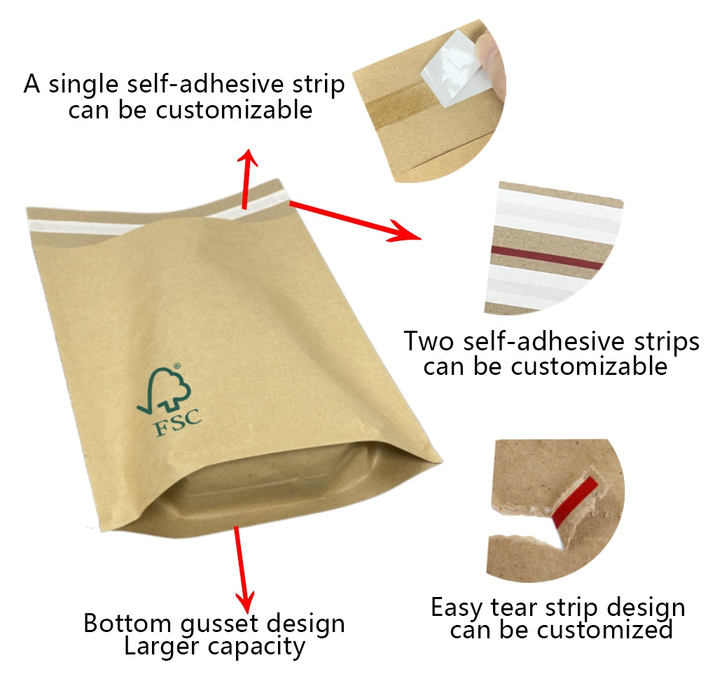 Kraft papirleveringspose